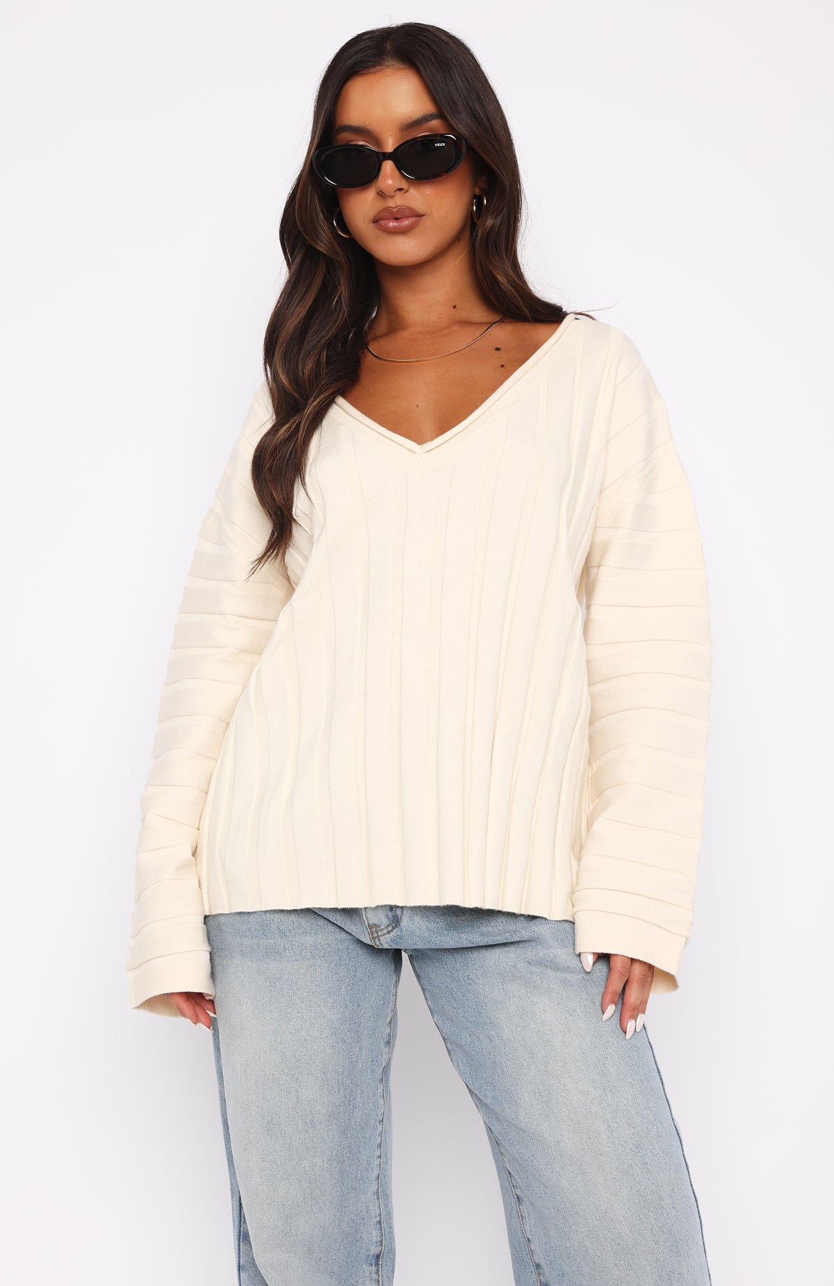 Aligned With You Sweater Cream