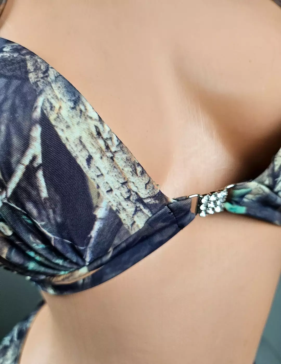 Camo Print Push Up Top Scrunch Butt Short Set