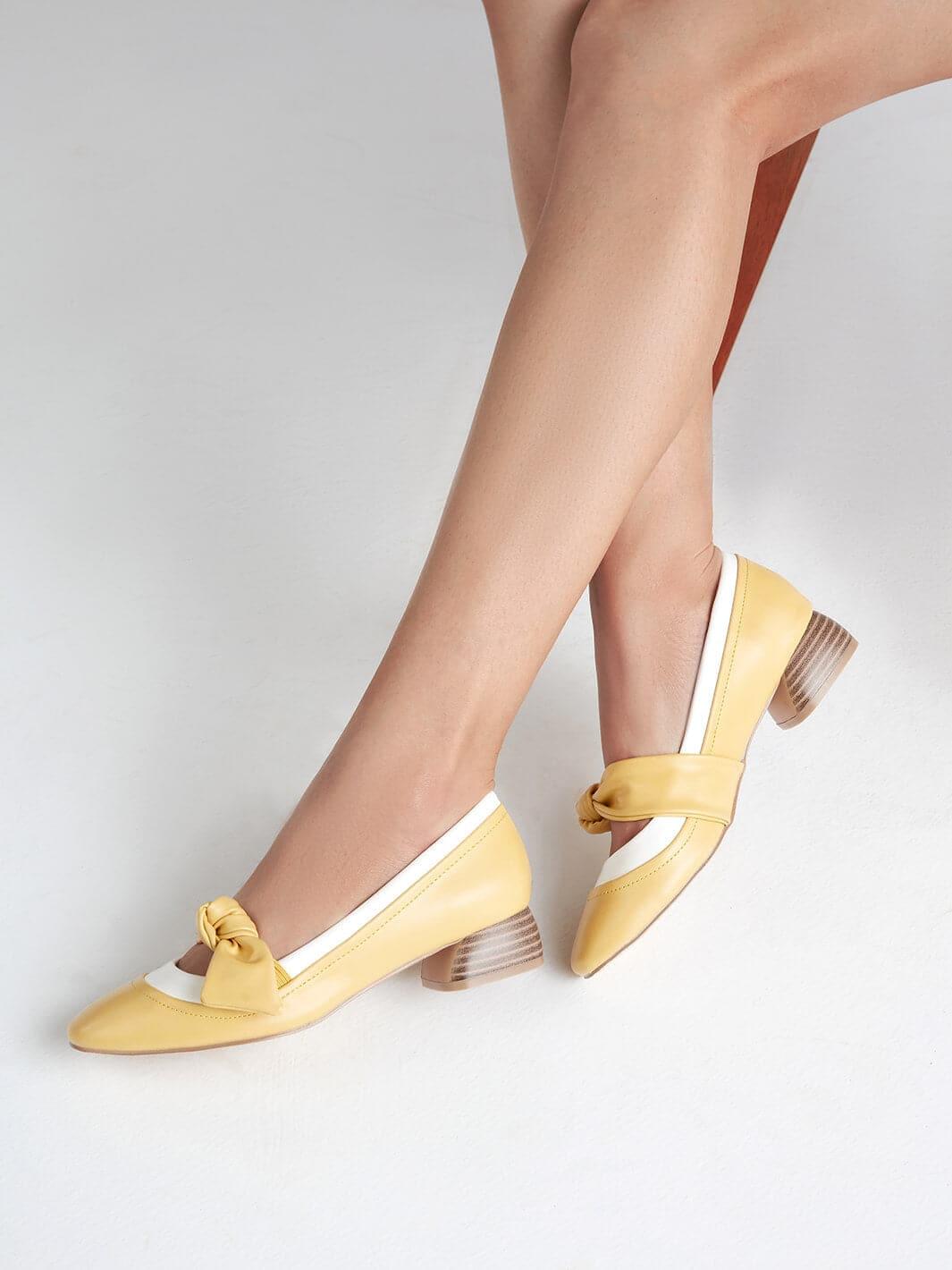 Cara retro bow shoes