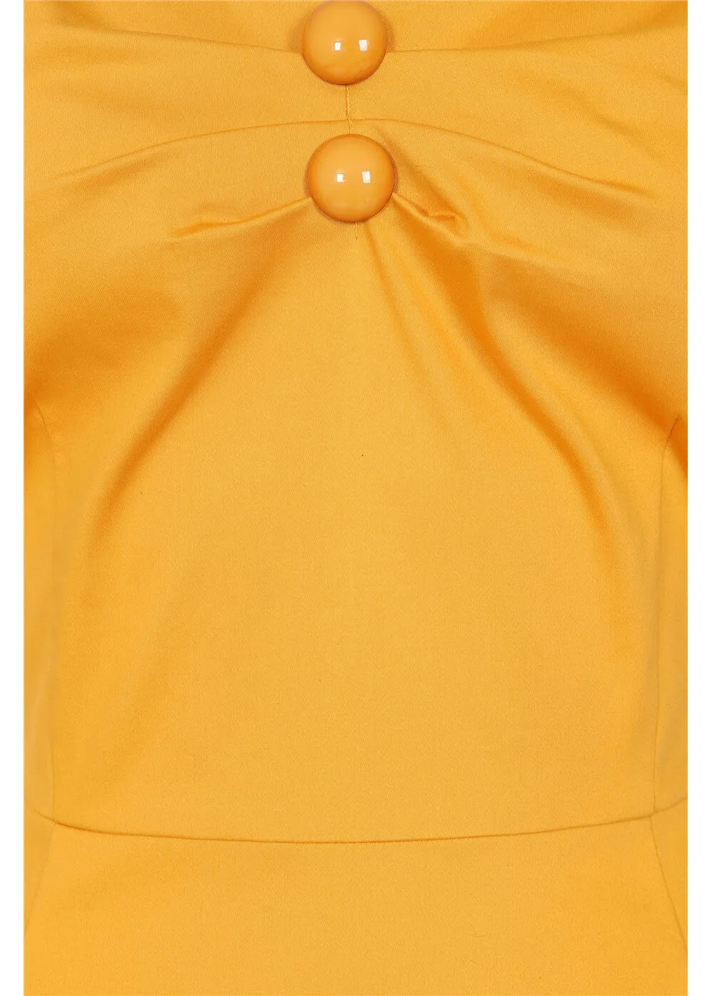 Collectif Dolores 50's Swing Dress Mustard