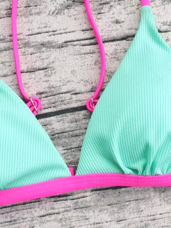 Colorblock Hipster Bikini Set