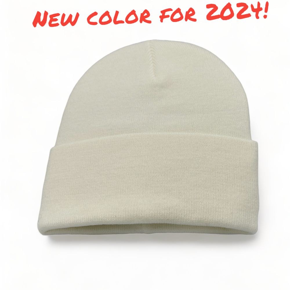 Cream Knit Hat