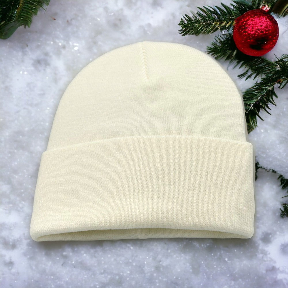 Cream Knit Hat