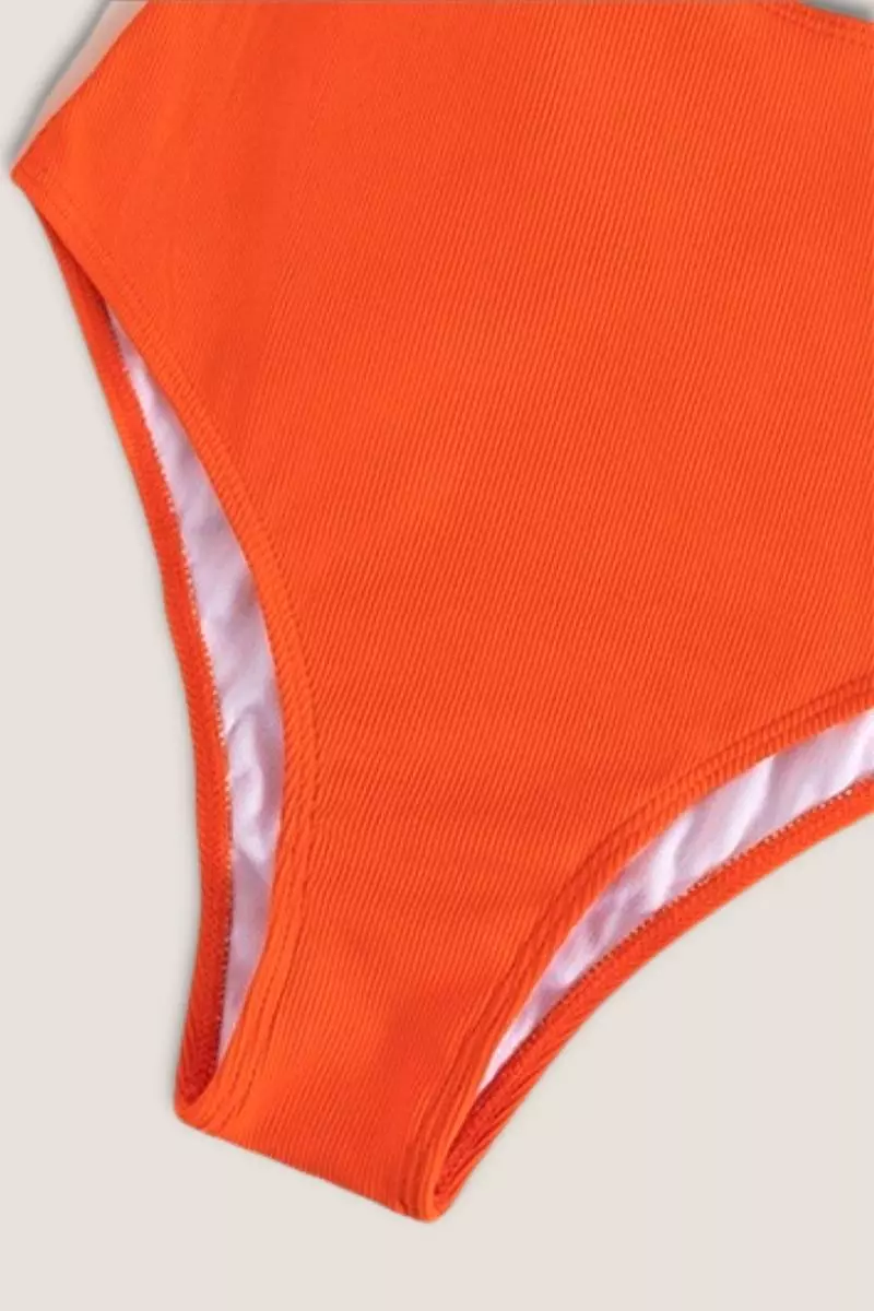 Cut Out Front Tie One Bathing Swimsuit