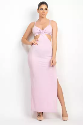 Cutouts Side Slit Maxi Dress