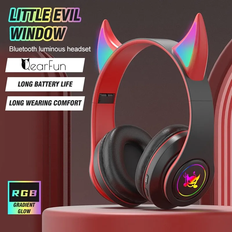 Devil Bluetooth Headphone with Mic for Kids