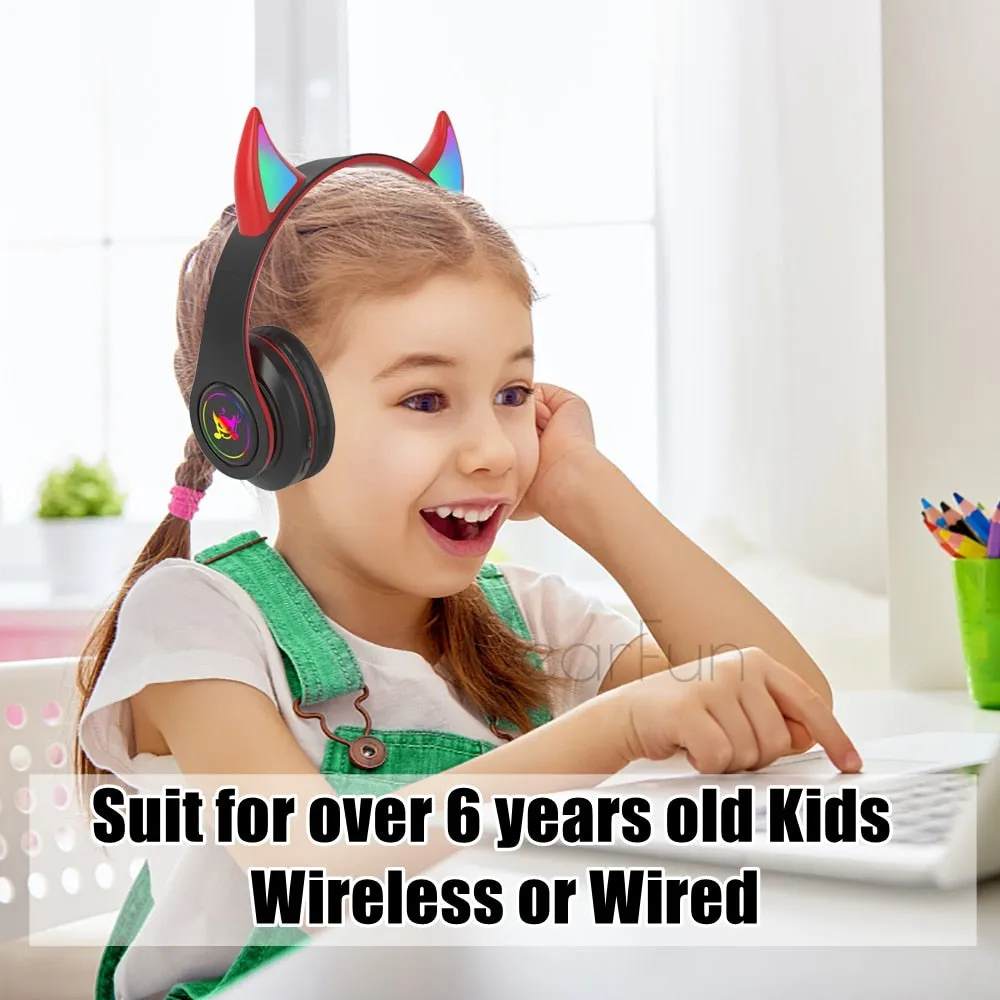 Devil Bluetooth Headphone with Mic for Kids