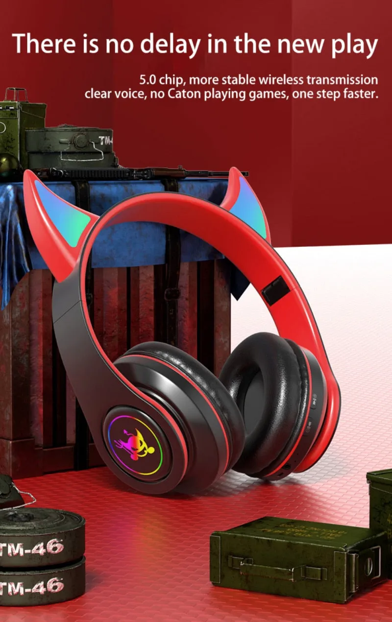 Devil Bluetooth Headphone with Mic for Kids