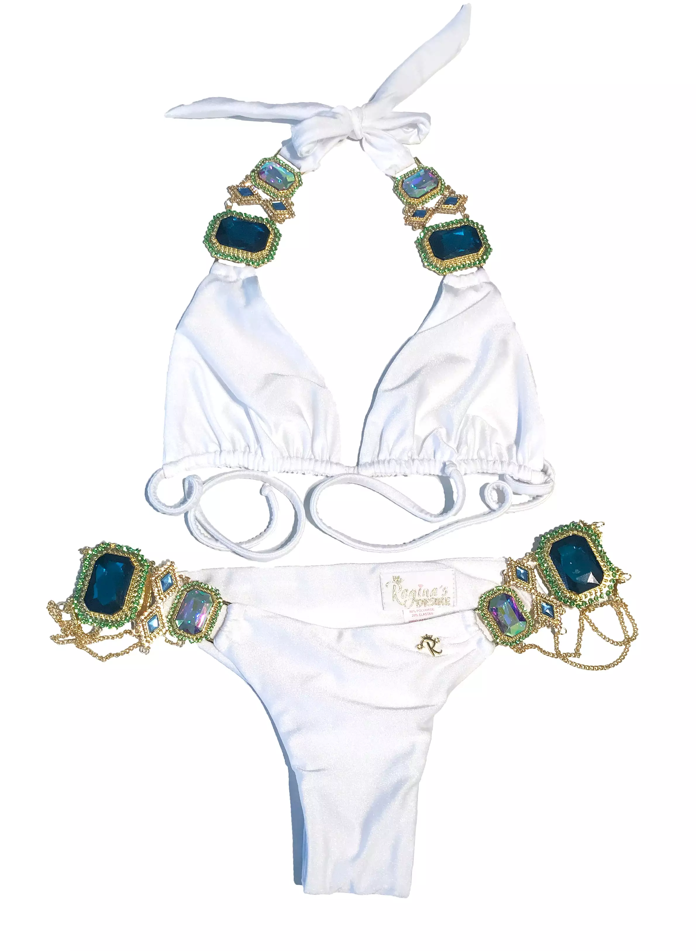 Electra Halter Top & Classic Bottom White