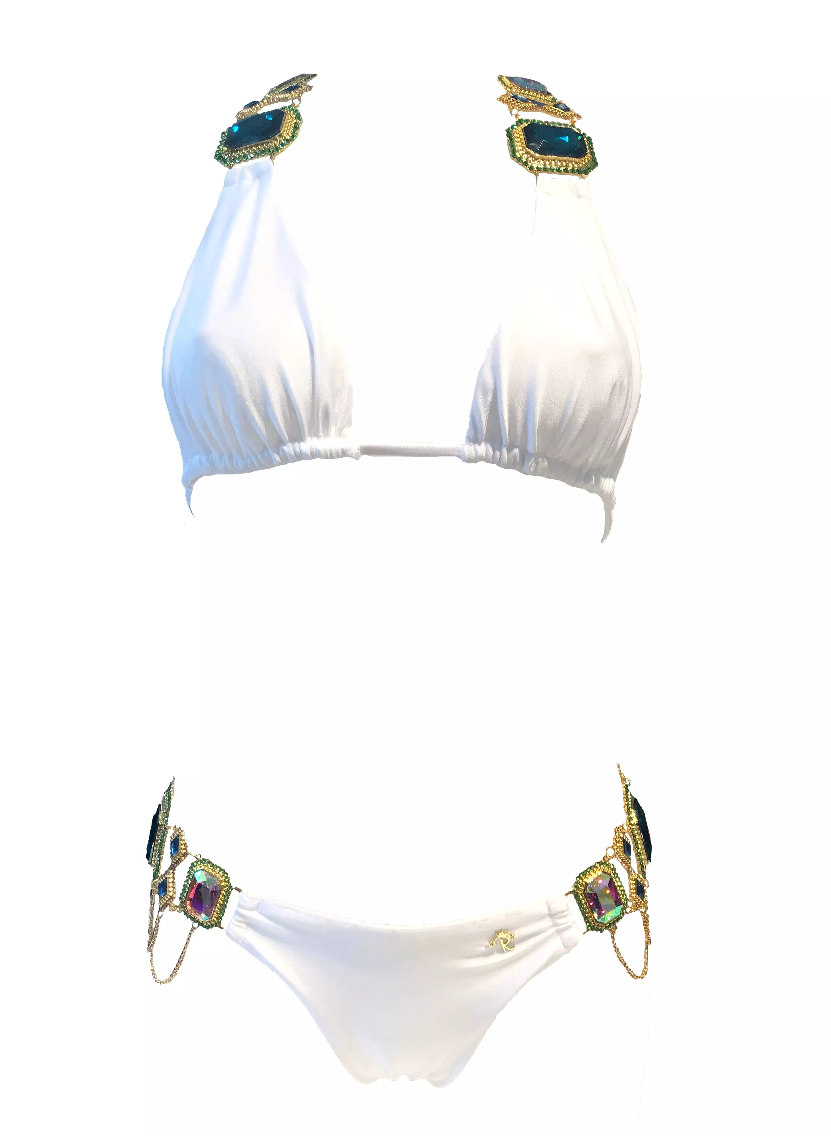 Electra Halter Top & Classic Bottom White