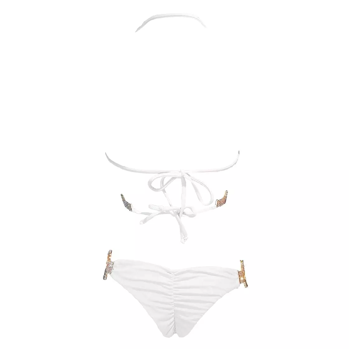 Gina Wrap Top & Skimpy Bottom - White