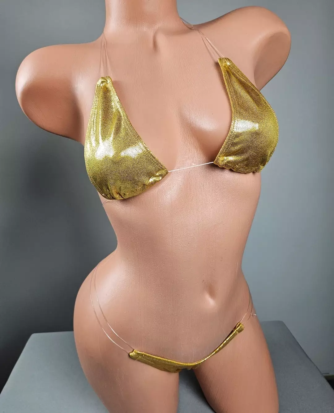 Gold Micro Thong Bikini