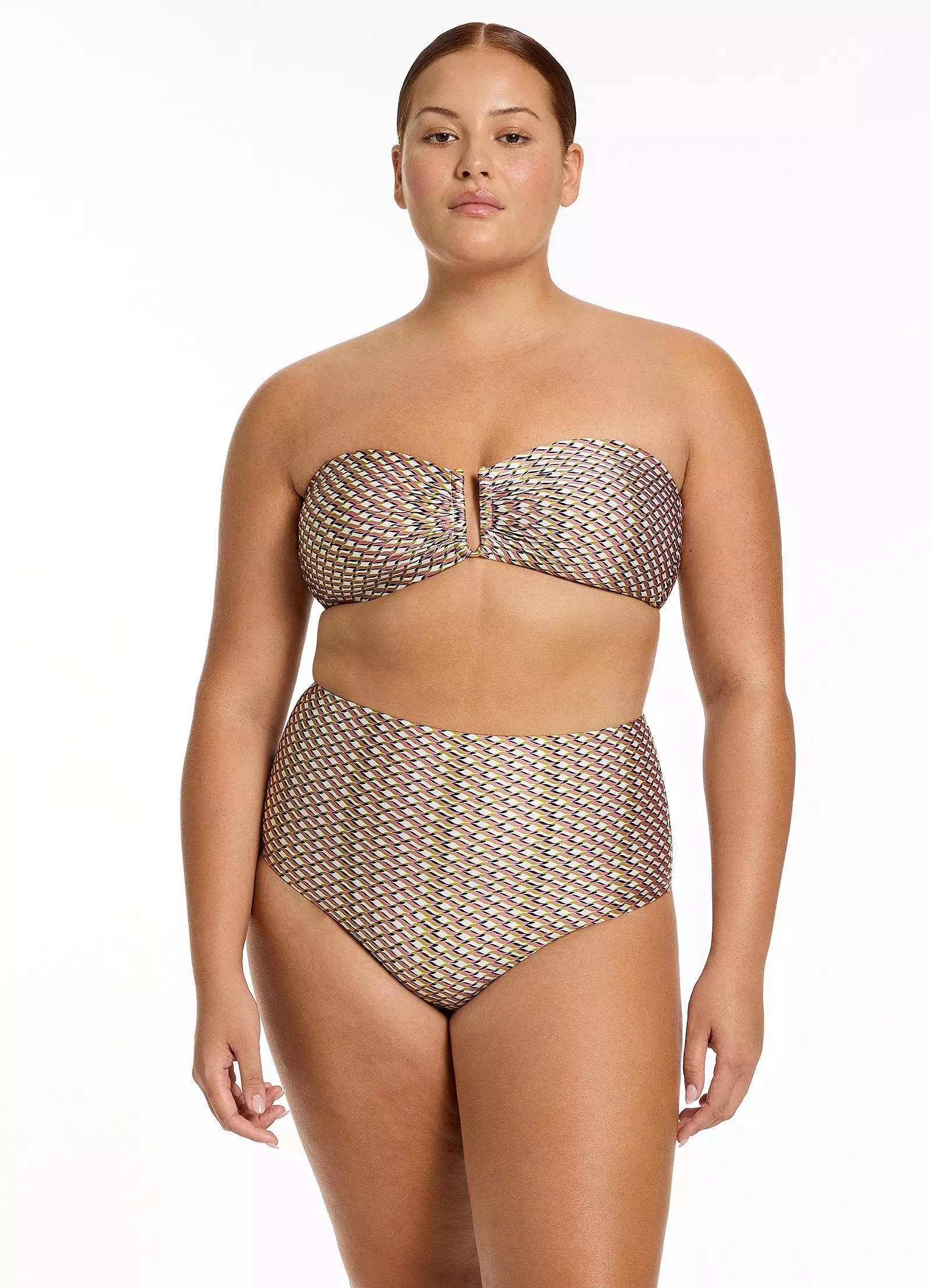 Infinity High Waist Bikini Bottom - Kelp