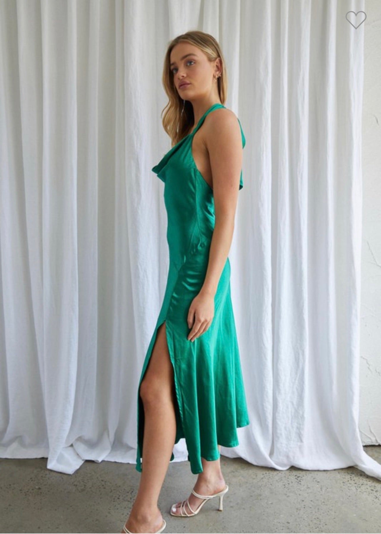 Jasmine Satin Midi Dress