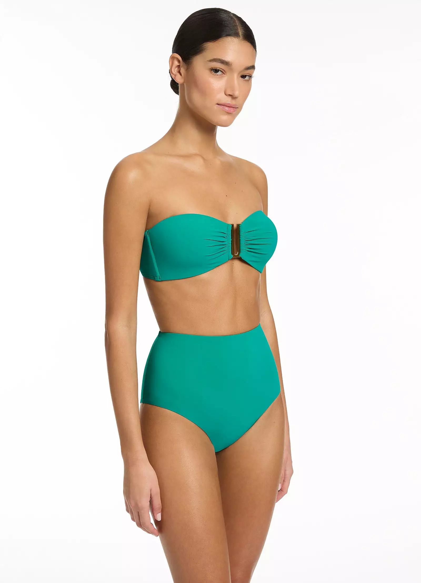 Jetset High Waisted Bikini Bottom - Mineral