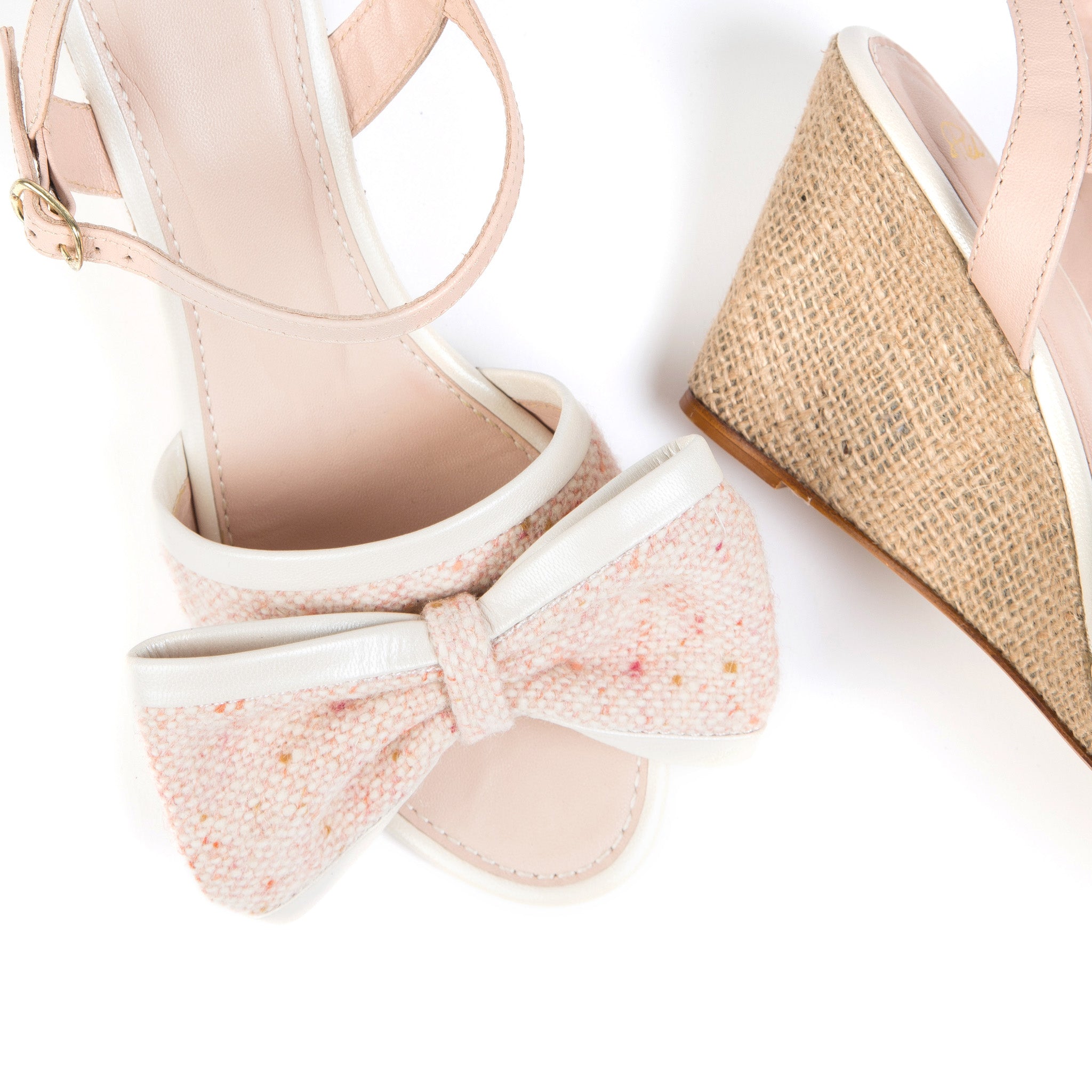 LILY WEDGE | Pink Tweed