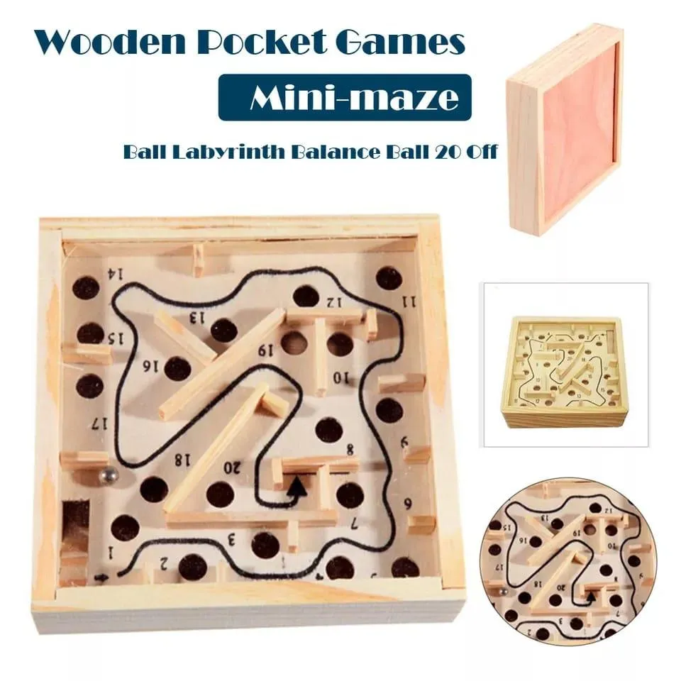 Maze Labyrinth Balance Board Wooden Toy for Kids