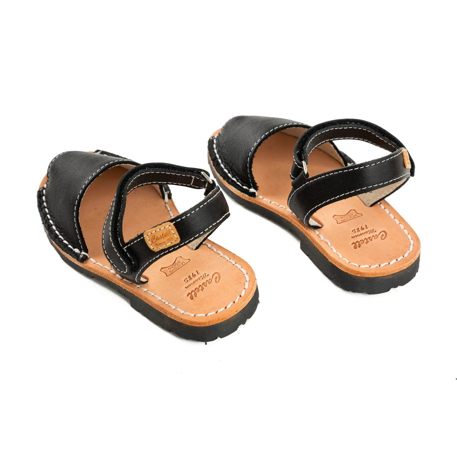 Plain Leather Menorcan Sandal For Kids - Iker 1002