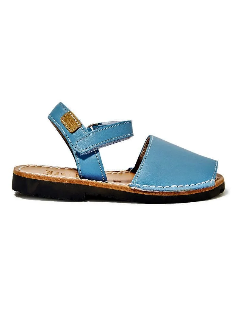 Plain Leather Menorcan Sandal For Kids - Iker 1002