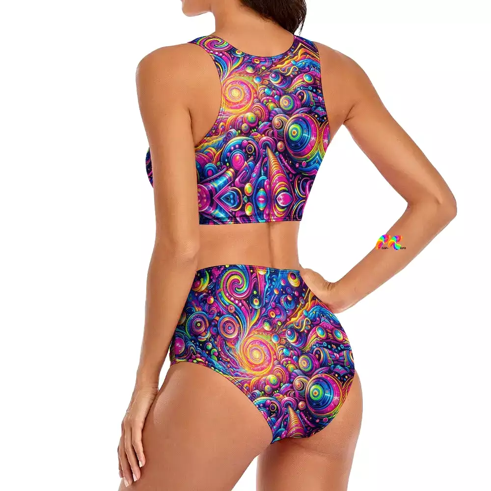 Pride Nebula Split Swimsuit