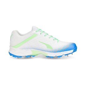 Puma 22.2 Spike Cricket Shoes - White/Green/Bluemazing