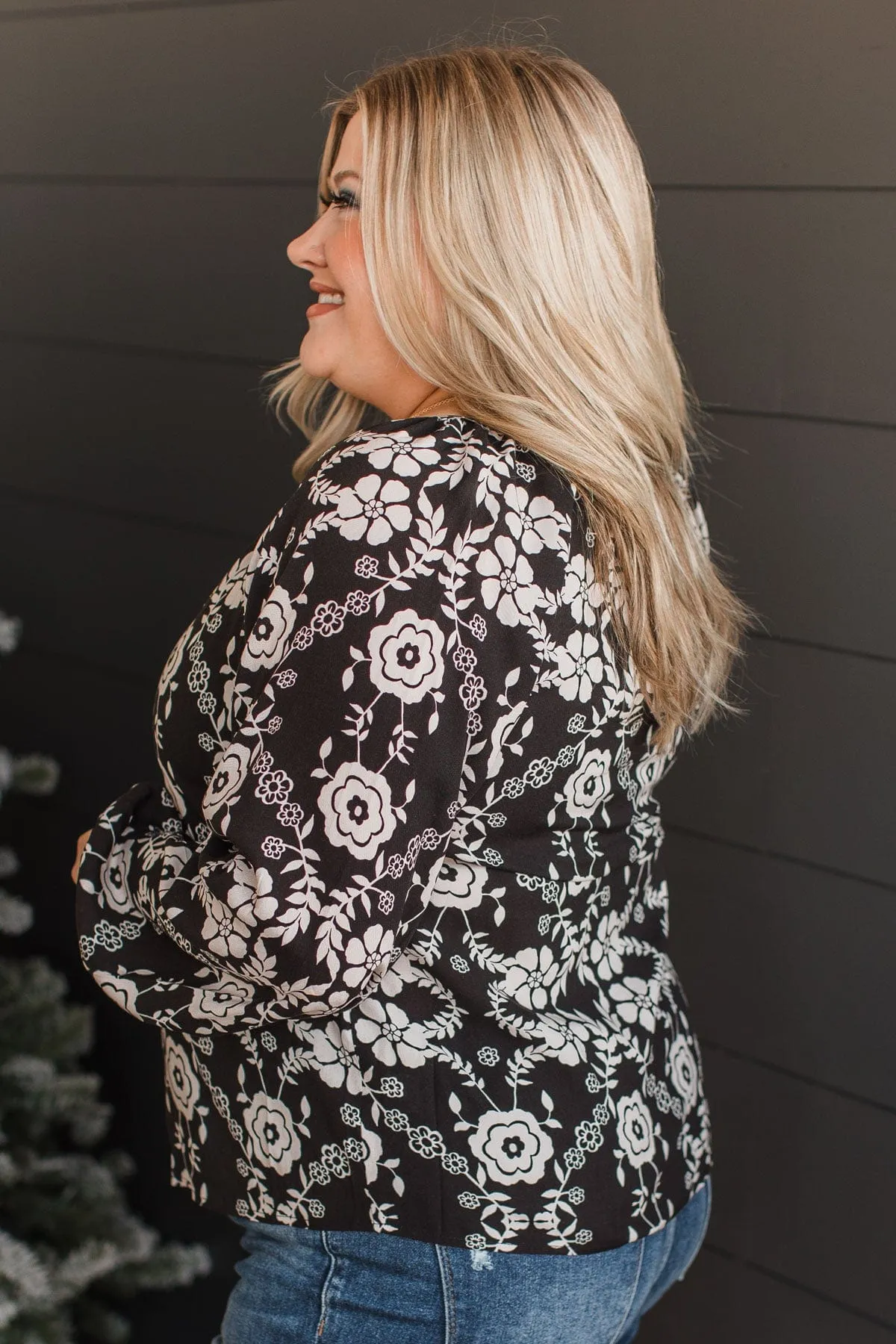 Ready For A Challenge Floral Blouse- Black