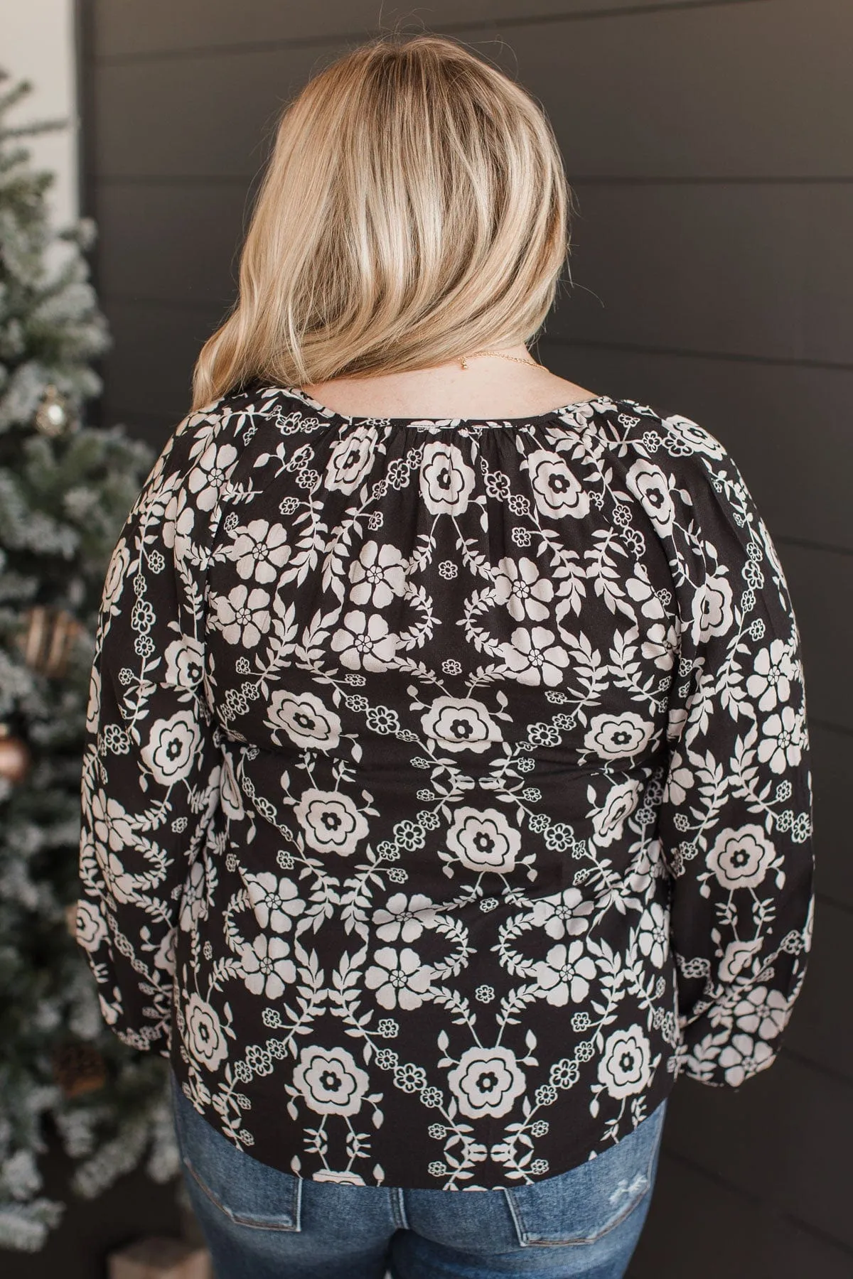 Ready For A Challenge Floral Blouse- Black