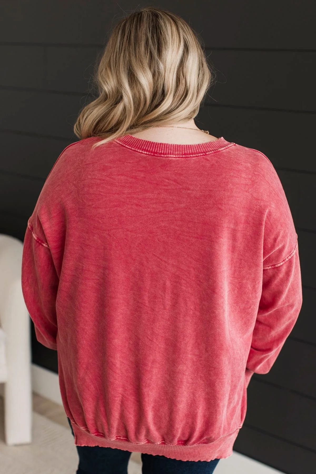 Ready To Roll Pullover Top- Fuchsia