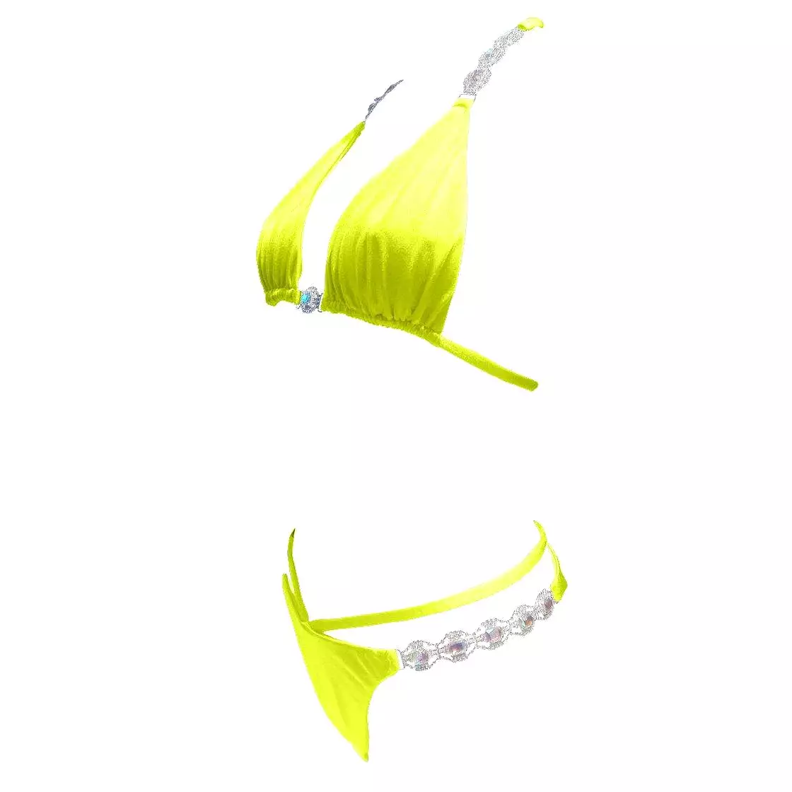 Shanel Triangle Top & Tango Bottom - Neon Yellow