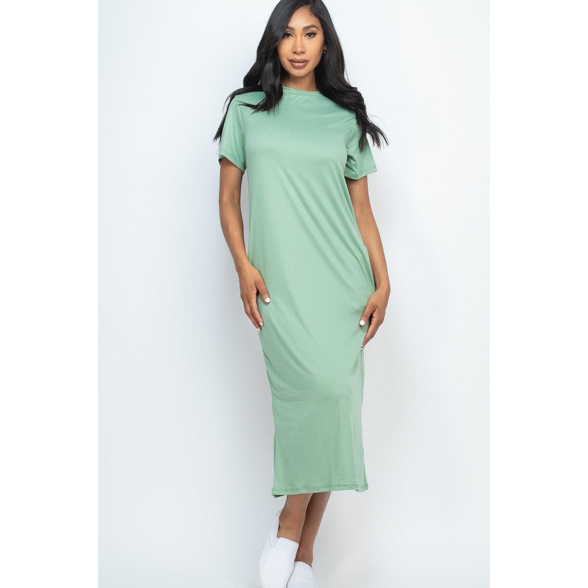 Side Pocket Tee Dress