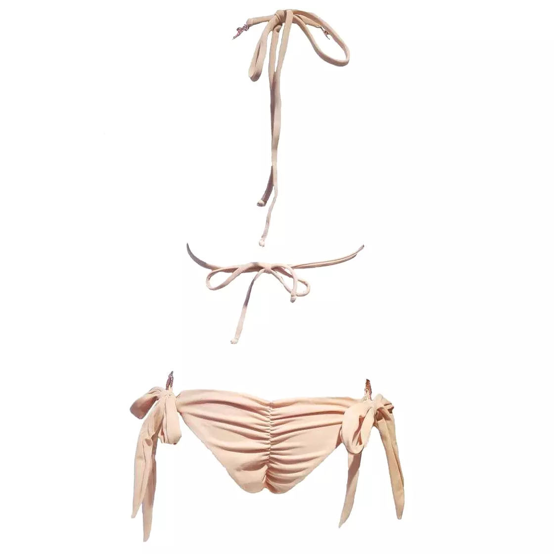 Tessa Triangle Top & Tie Side Bottom - Nude