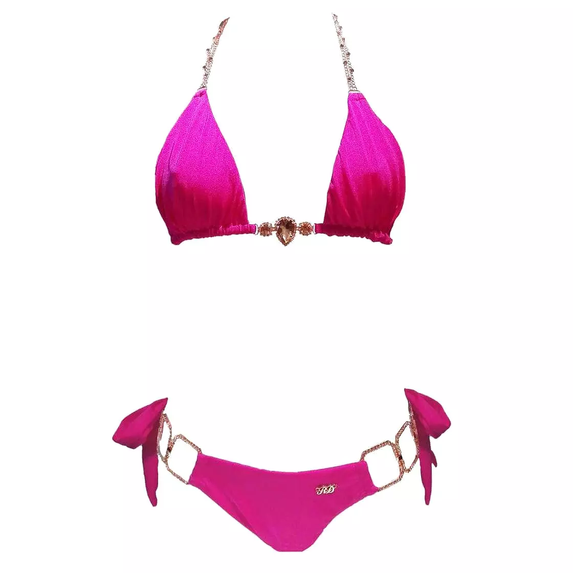 Tessa Triangle Top & Tie Side Bottom - Pink