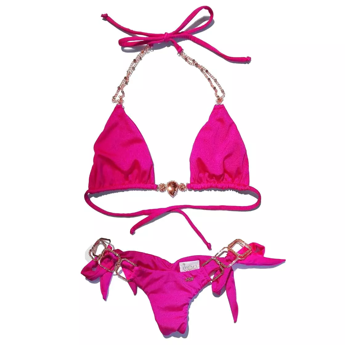 Tessa Triangle Top & Tie Side Bottom - Pink