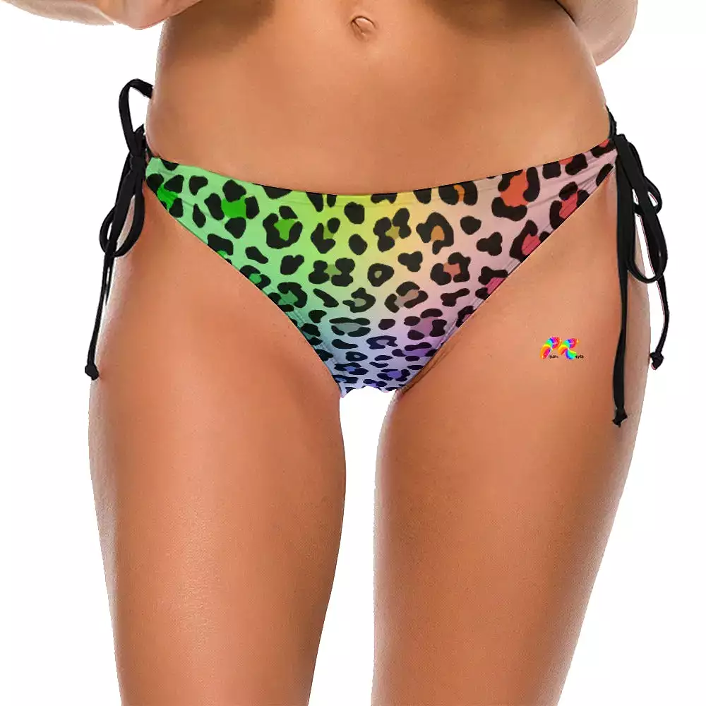 Women's Colorful Leopard Bikini Bottoms