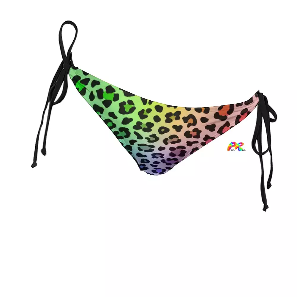 Women's Colorful Leopard Bikini Bottoms